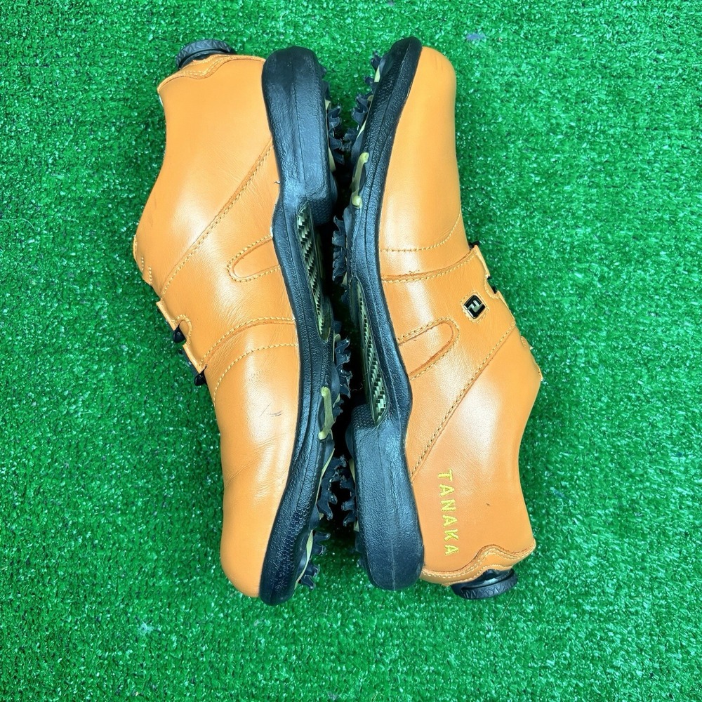 FootJoy Women's DryJoys Boa Shoes Size 7.5 N Orange Ladies Golf With Spikes - Picture 16 of 16